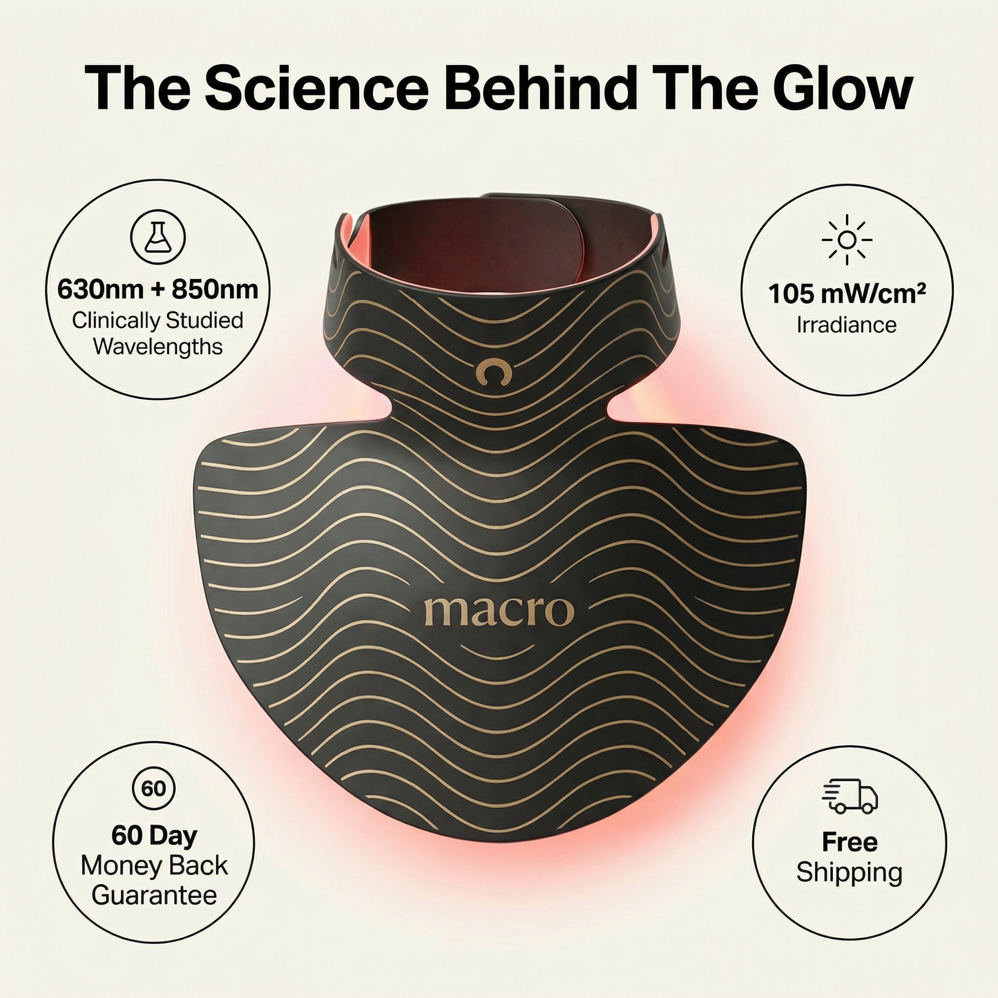 Neck & Chest Red Light Mask